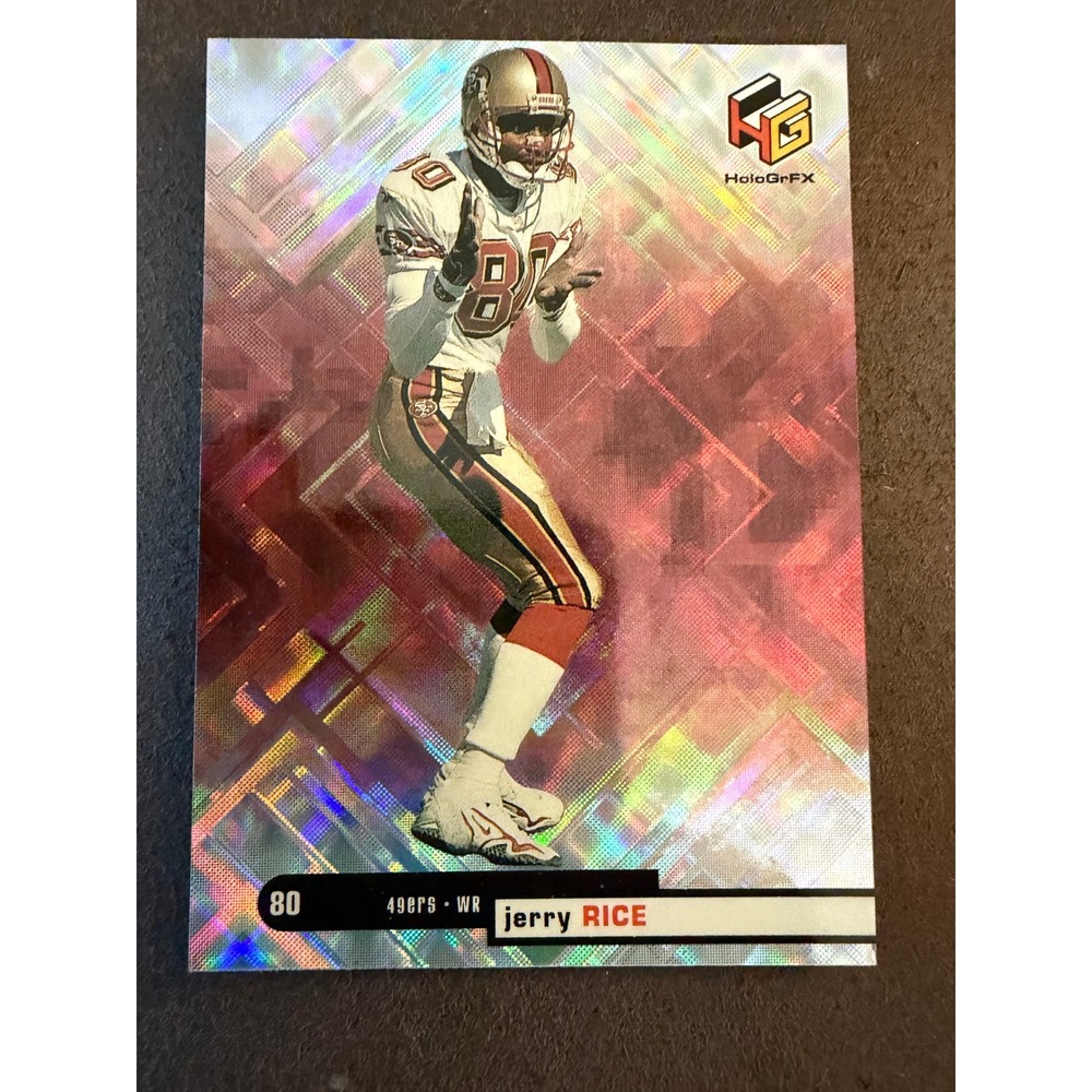 1999 Upper Deck HoloGrFX Jerry Rice 51 San Francisco 49ers WR Football Card